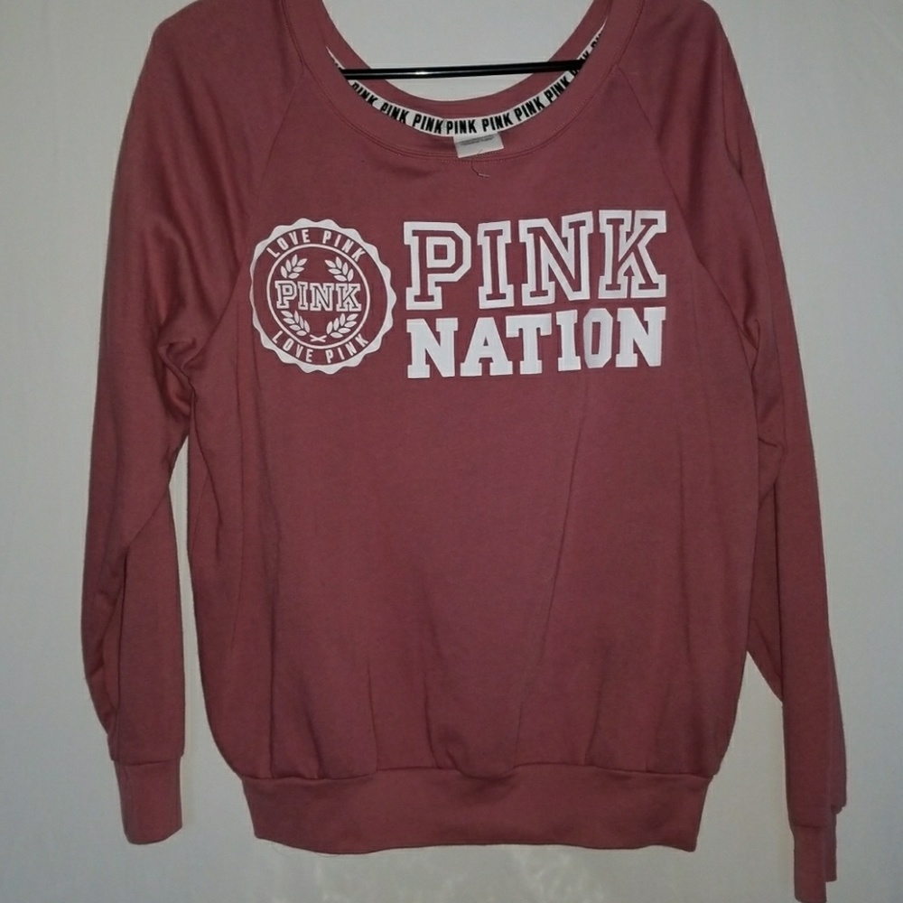 Vs pink soft begonia pink pullover size M